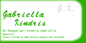 gabriella kindris business card